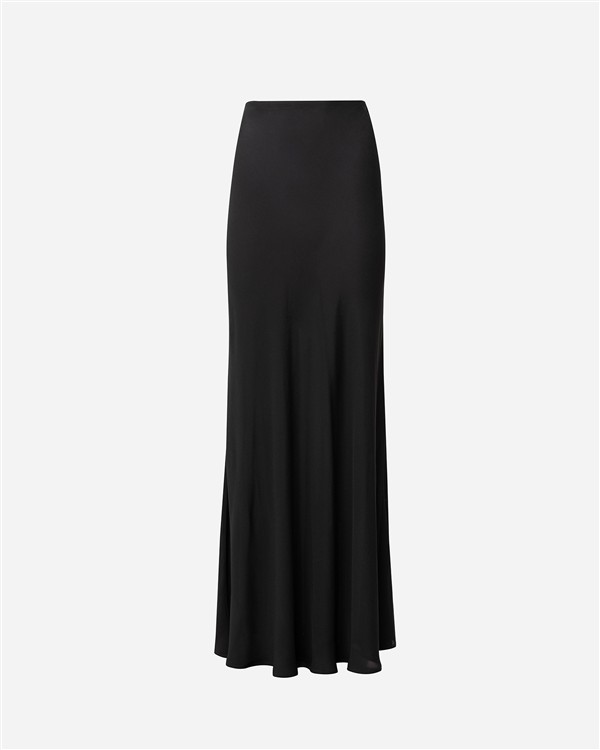 VK BLACK FLUID MAXI SKIRT