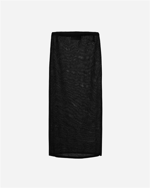 VK BLACK KNIT MIDI SKIRT