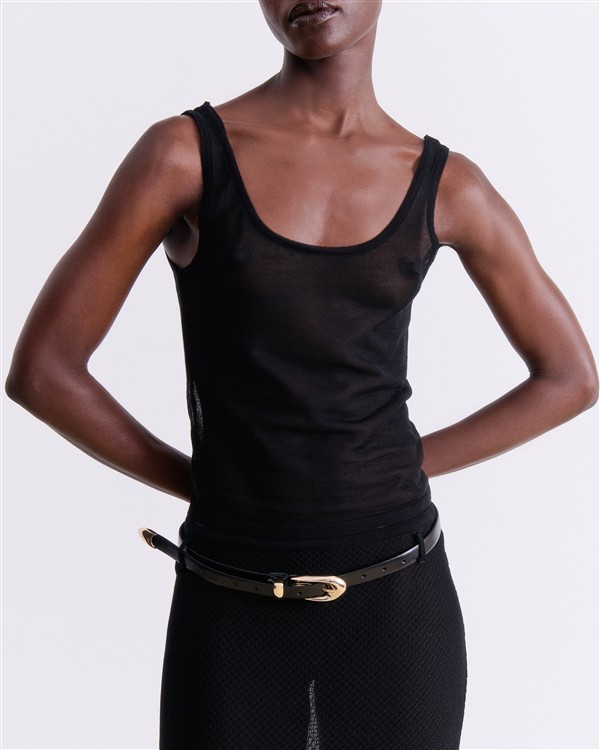 VK BLACK KNIT TANK TOP