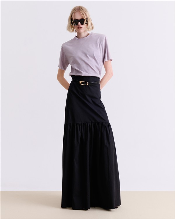 VK BLACK VOLUMINOUS MAXI SKIRT