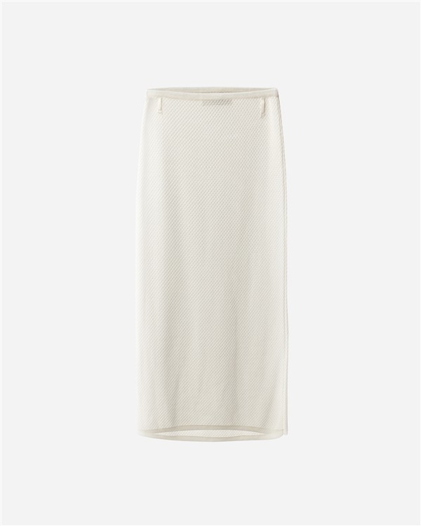 VK CREAM KNIT MIDI SKIRT