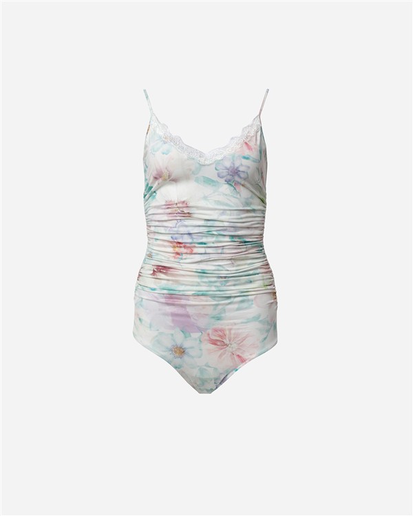 VK PRINTED DRAPED BODYSUIT