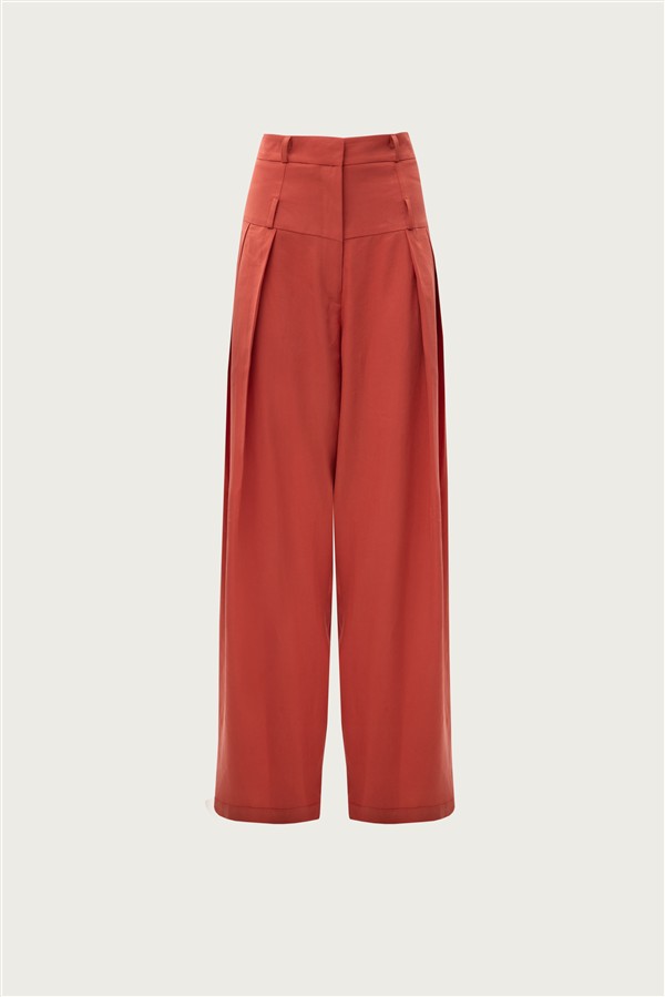 VK SANGUINE RED DOUBLE BELTED PANTS
