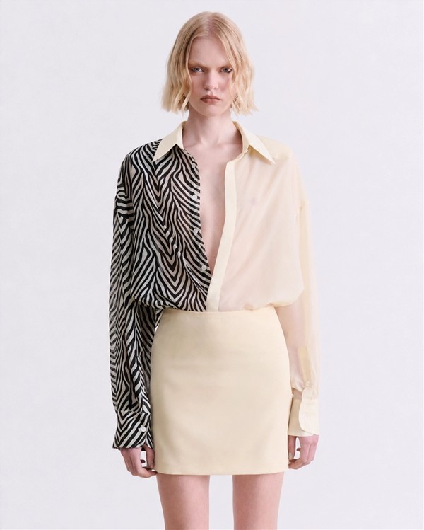 VK TWO TONE ZEBRA PRINT OS SHIRT