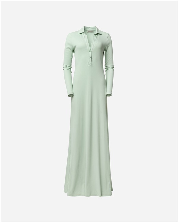 VK V-NECK RIB MAXI DRESS
