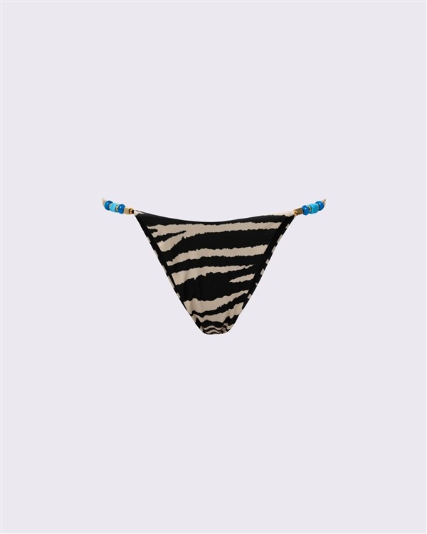 VK ZEBRA PRINT THIN STRAP BIKINI BOTTOMS