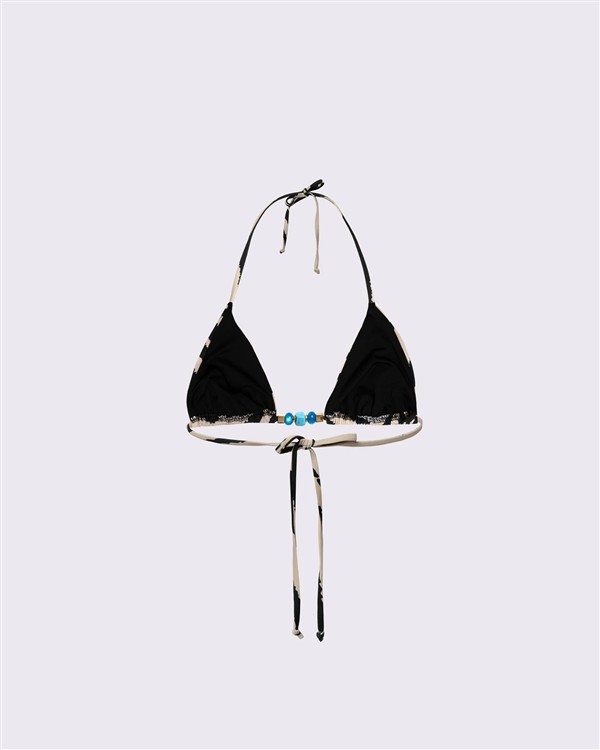 VK ZEBRA PRINT TRIANGLE BIKINI TOP