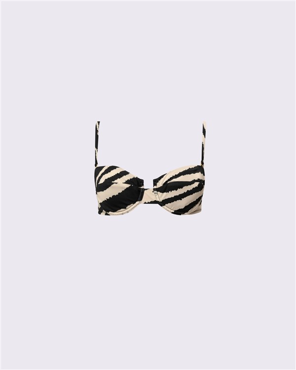 VK ZEBRA PRINT UNDERWIRE BIKINI TOP