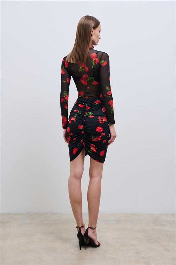 COMBOS 117 CARNATION DREAM SKIRT BLACK