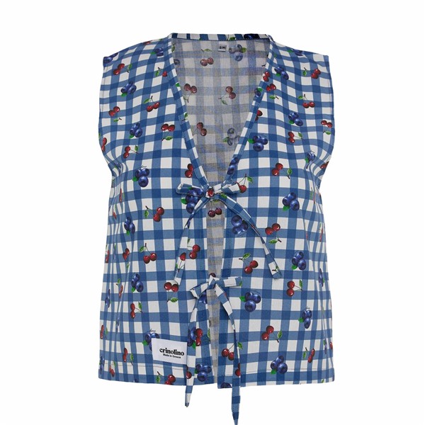 CRINOLINO BERRY PICNIC SLEEVELESS SHIRT