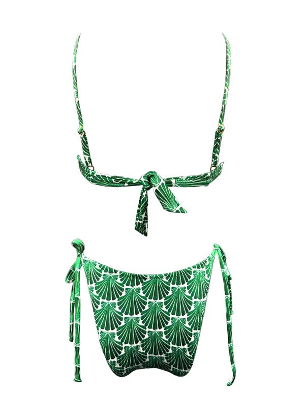 EMMA SEASHELL SHELL BIKINI GREEN